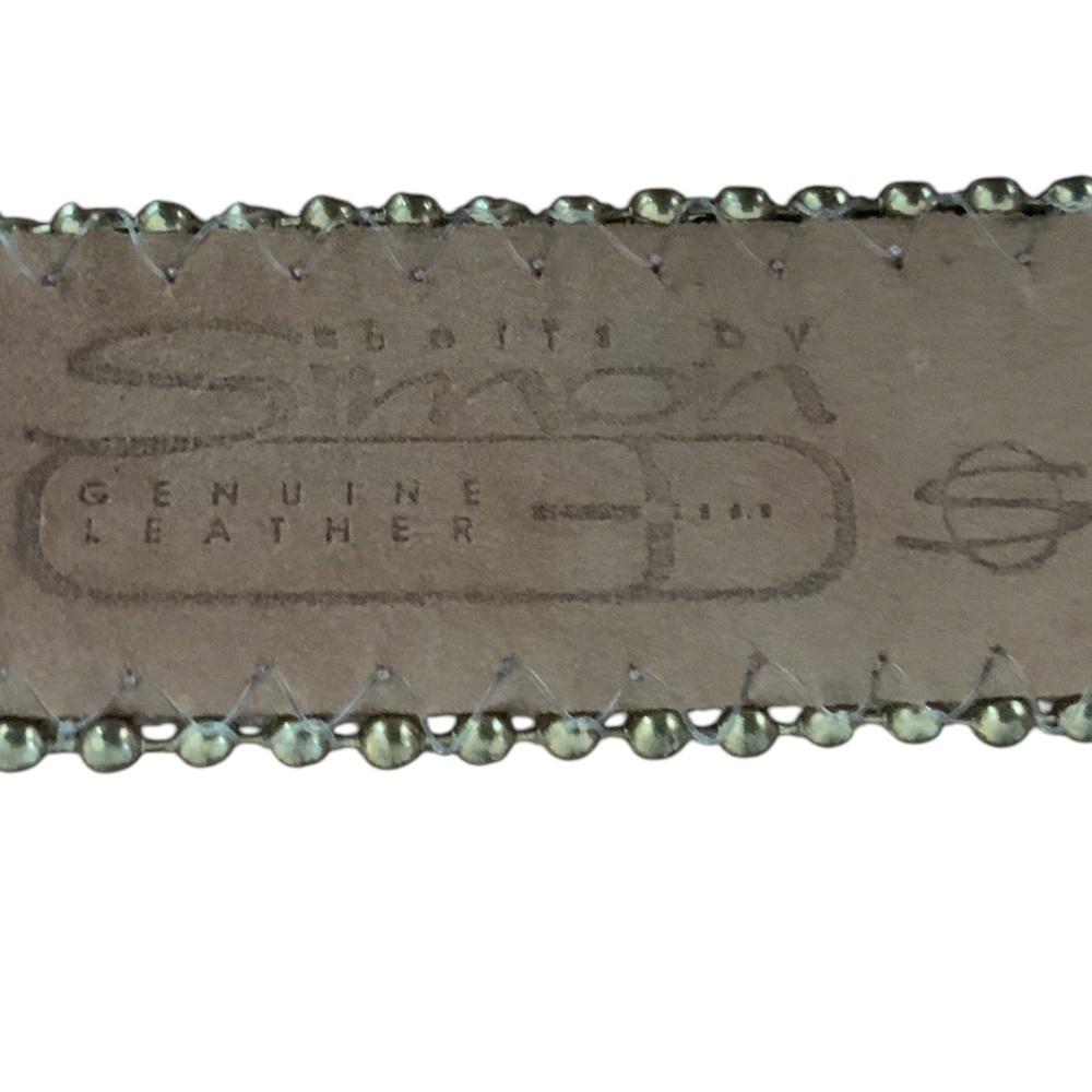 B.B. Simon Leopard Print Haircalf Belt with Gold Hardware - Picture 9 of 11